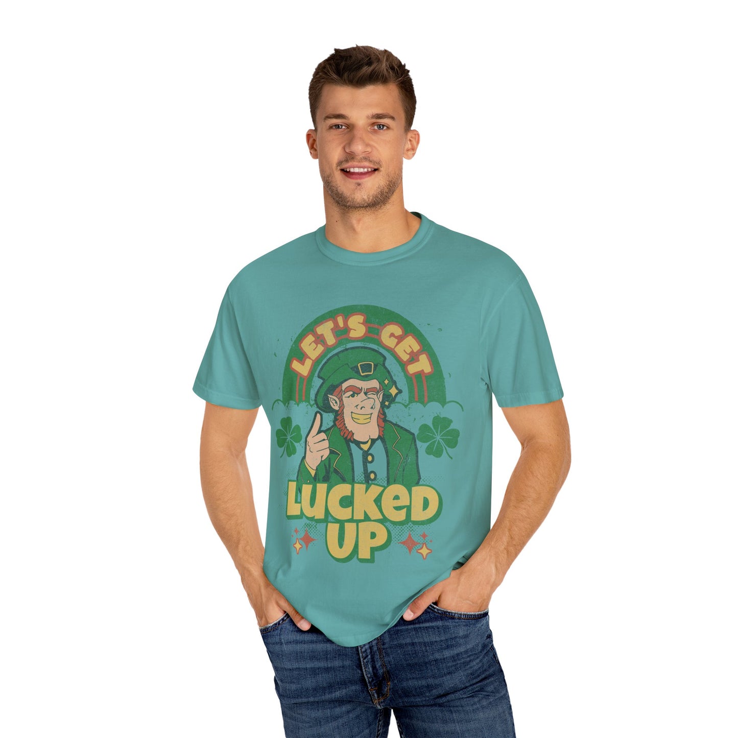 Leprechaun Shamrock Unisex Tee - lets get lucked up