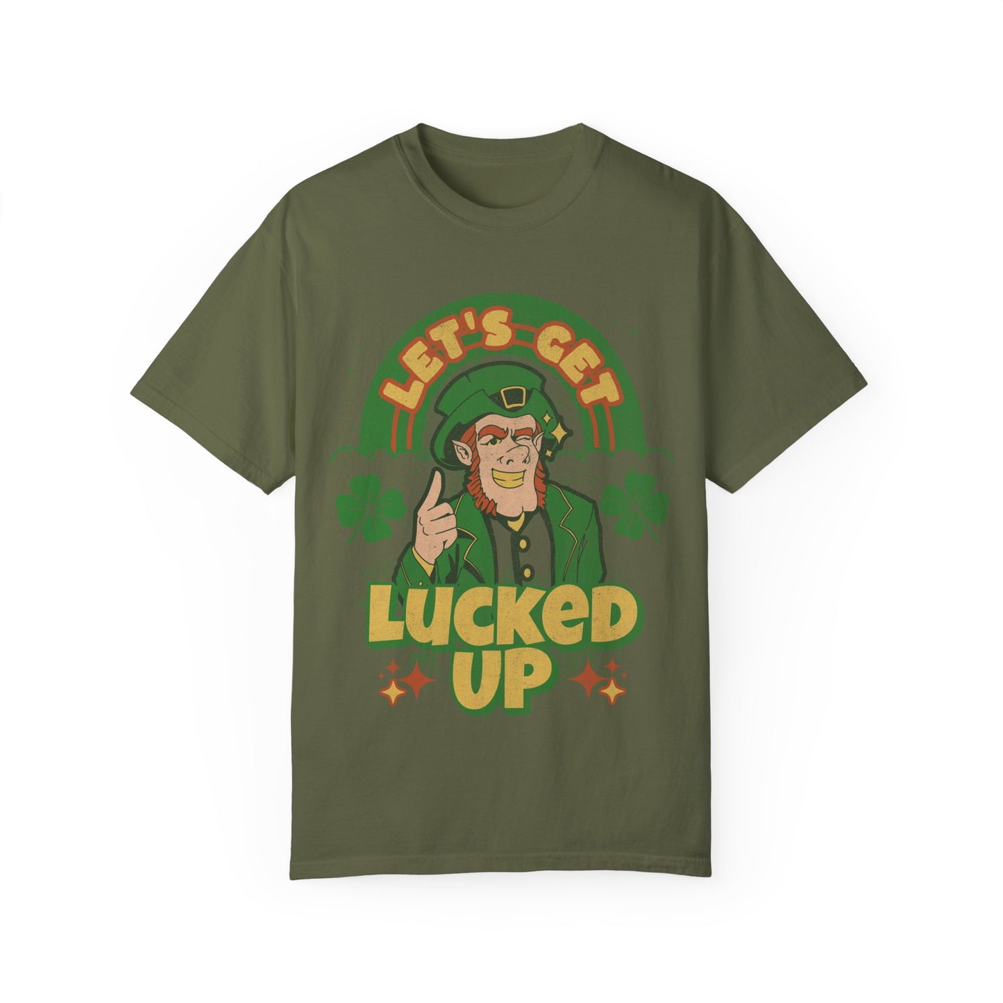 Leprechaun Shamrock Unisex Tee - lets get lucked up