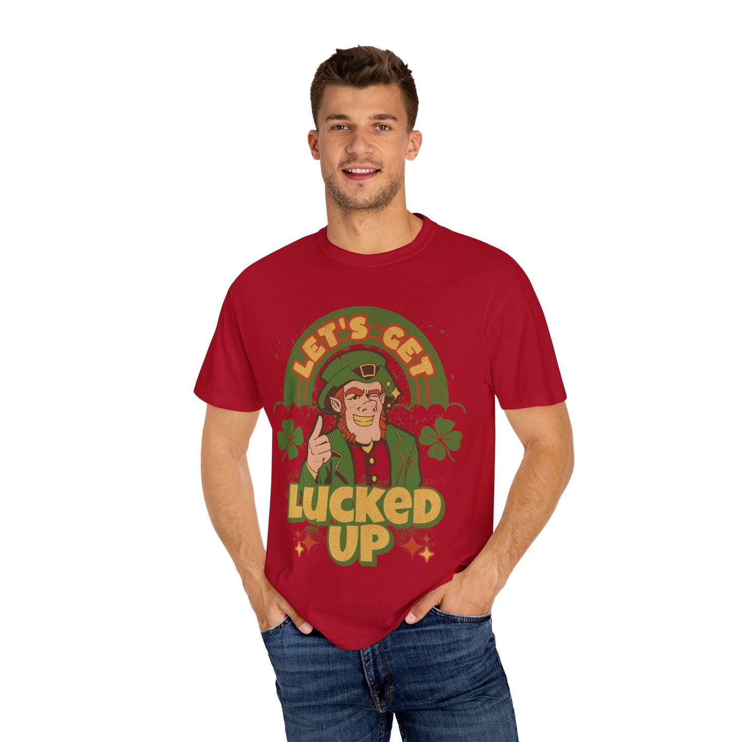 Leprechaun Shamrock Unisex Tee - lets get lucked up