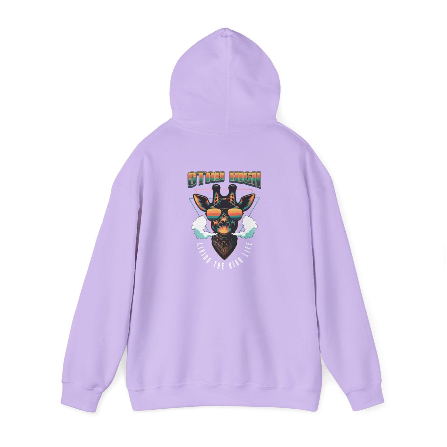 Hooded Sweatshirt - &quot;Stay High&quot; Giraffe Smoking Sunglasses