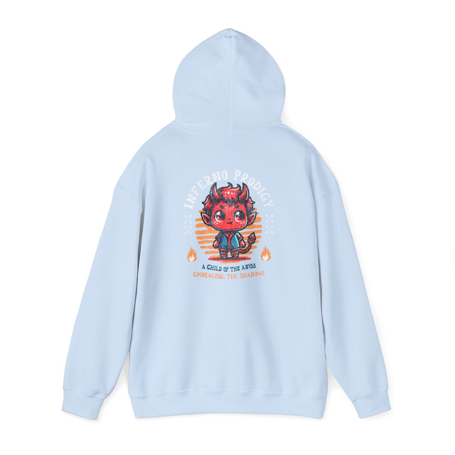 Hooded Sweatshirt with &quot;Inferno Prodigy&quot; Devil Figure Design