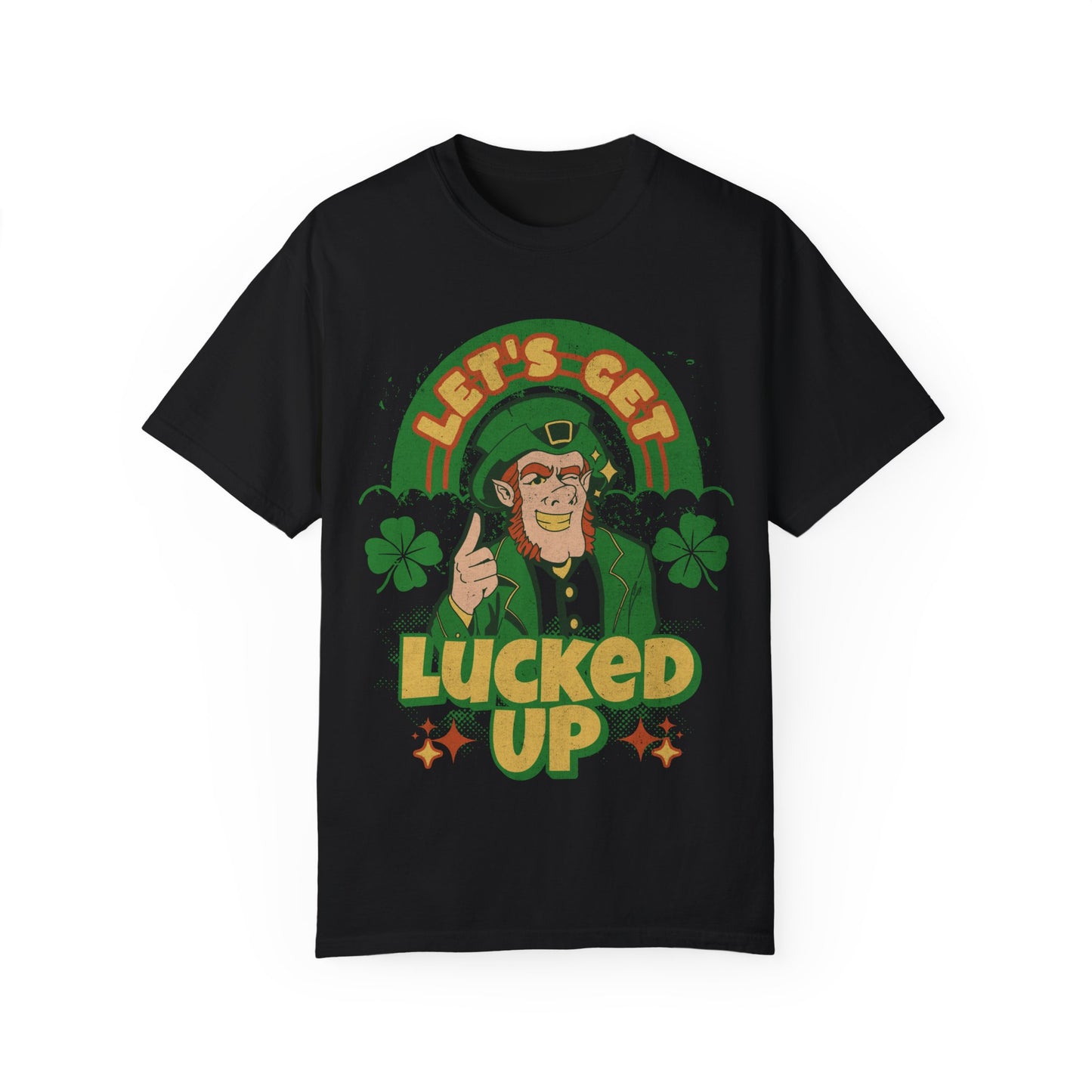 Leprechaun Shamrock Unisex Tee - lets get lucked up