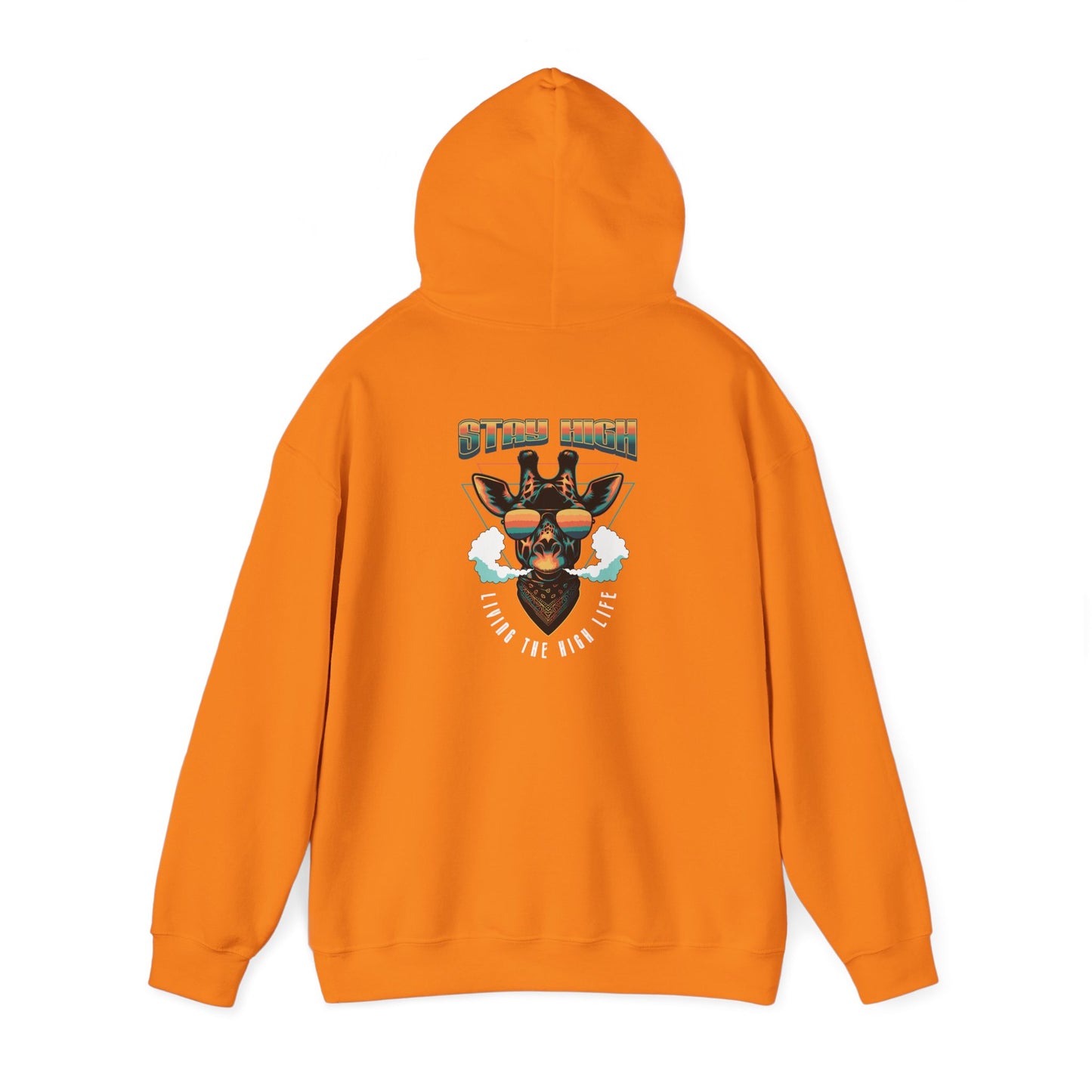 Hooded Sweatshirt - &quot;Stay High&quot; Giraffe Smoking Sunglasses