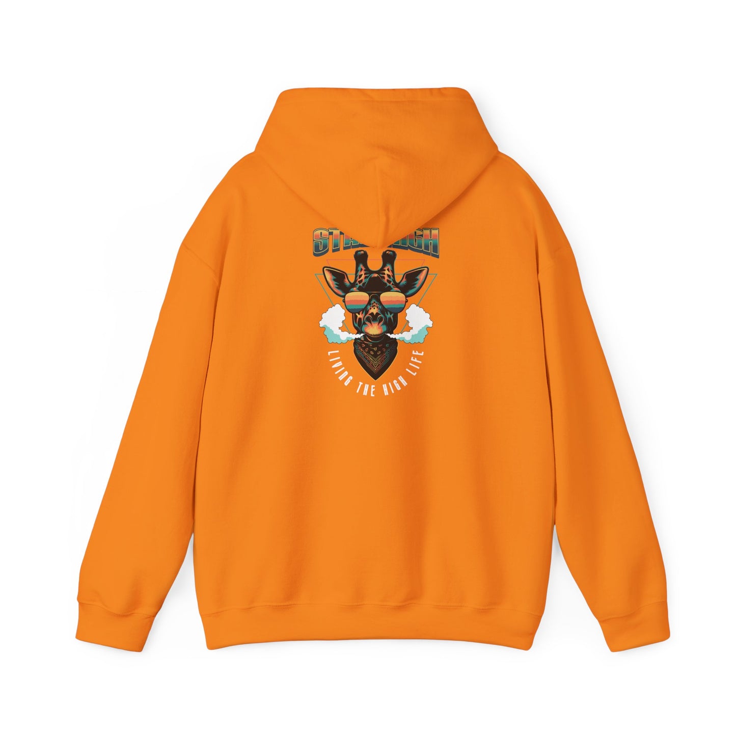 Hooded Sweatshirt - &quot;Stay High&quot; Giraffe Smoking Sunglasses