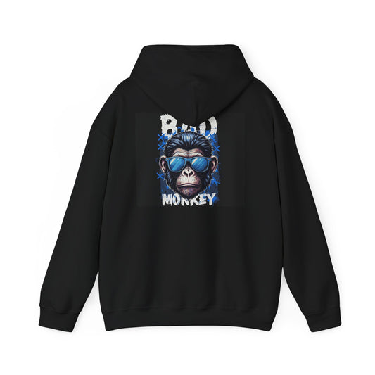 Hooded Sweatshirt 'Bad Monkey' Chimp in Sunglasses