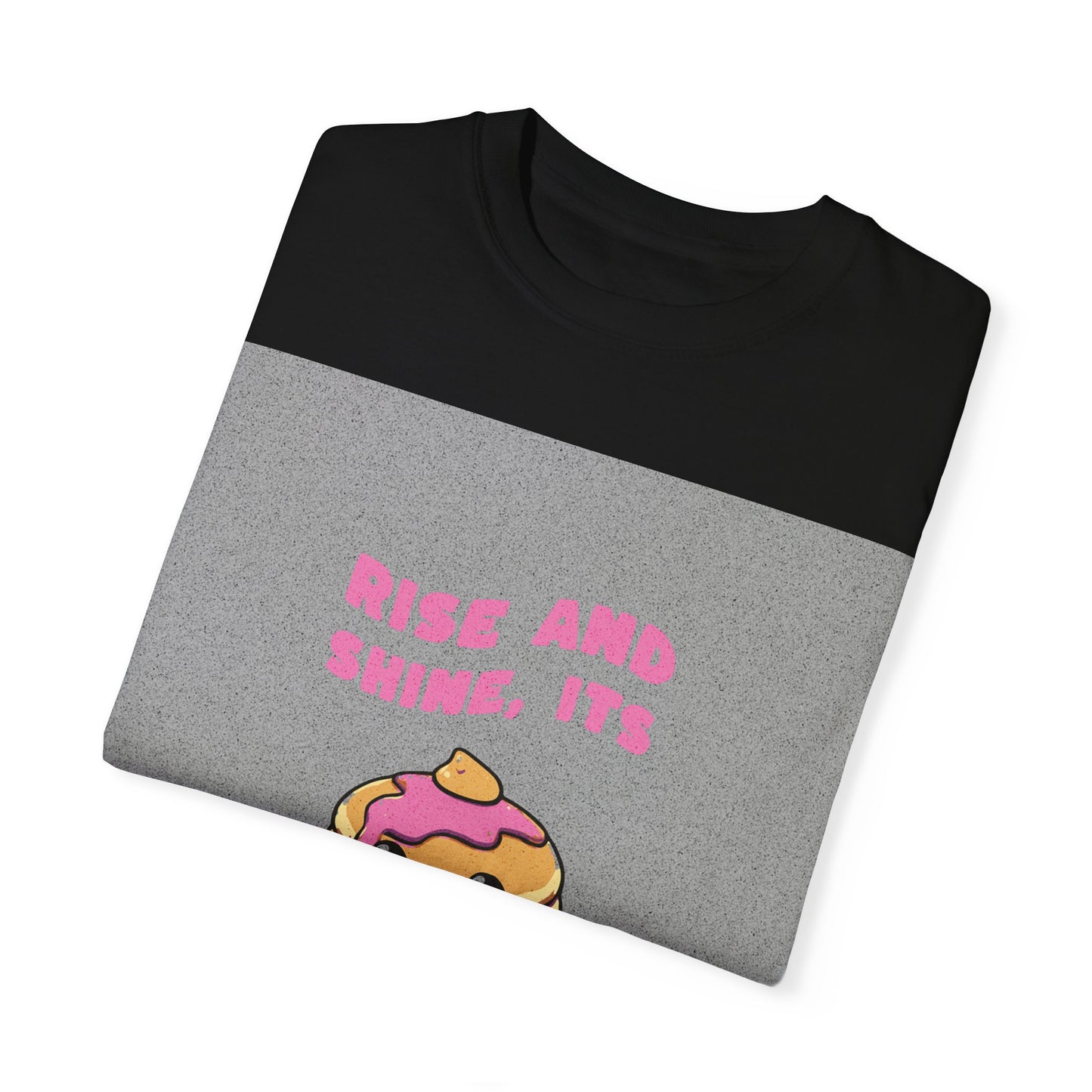 Garment-Dyed T-shirt with Rise and Shine, Its Pancake Time Design