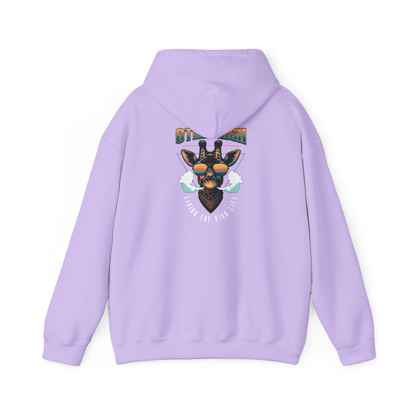 Hooded Sweatshirt - &quot;Stay High&quot; Giraffe Smoking Sunglasses