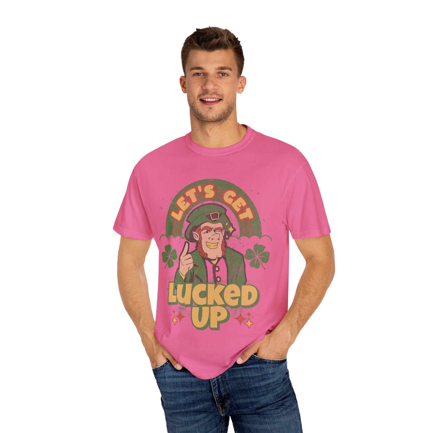 Leprechaun Shamrock Unisex Tee - lets get lucked up