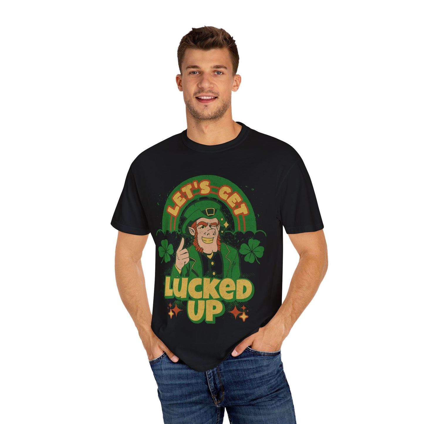 Leprechaun Shamrock Unisex Tee - lets get lucked up