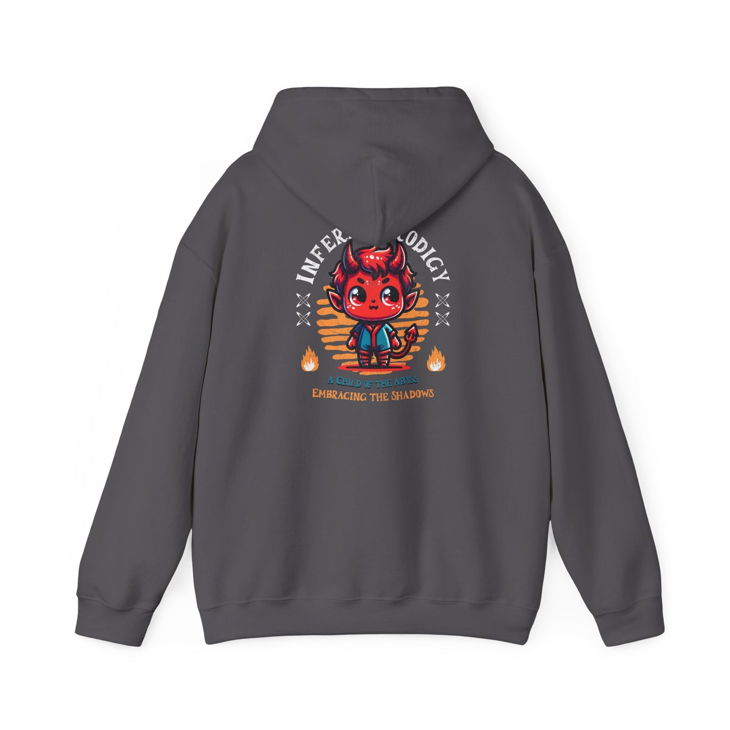 Hooded Sweatshirt with &quot;Inferno Prodigy&quot; Devil Figure Design