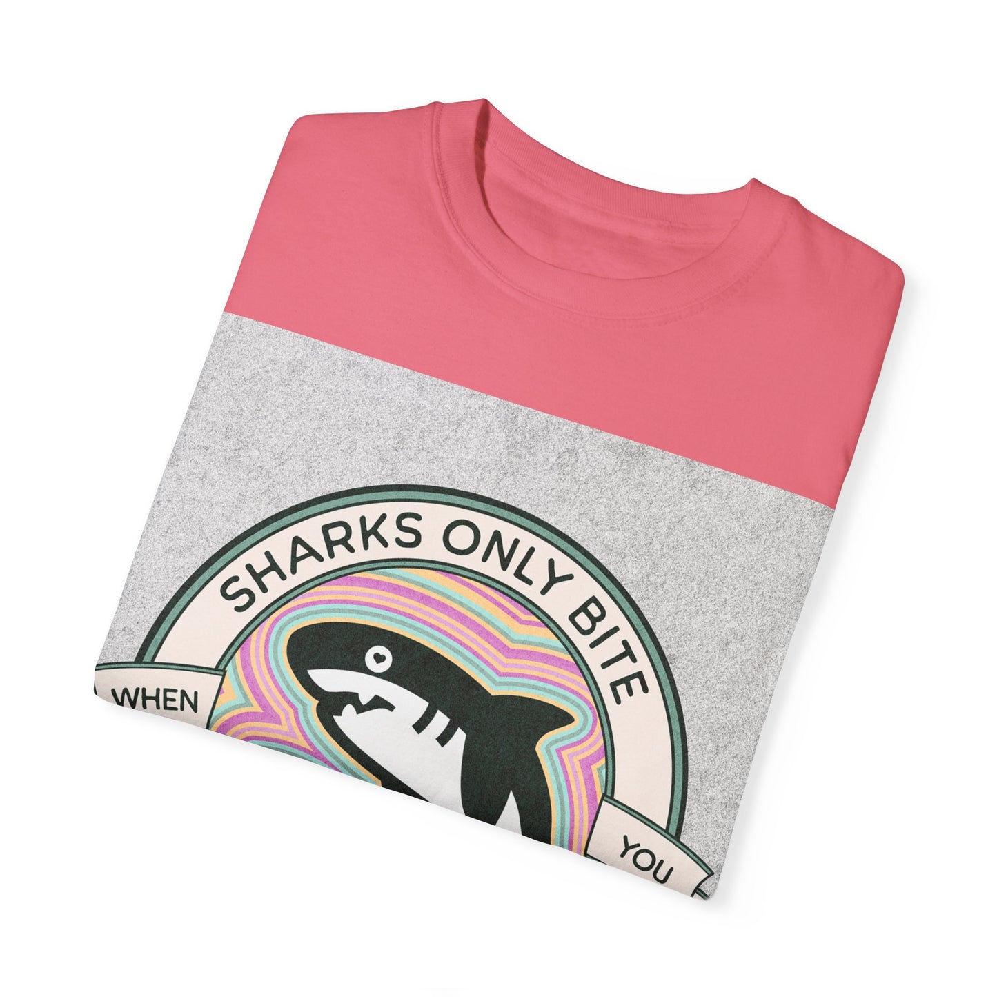 Shark Graphic Tee - Sharks only bite when you touch their private parts