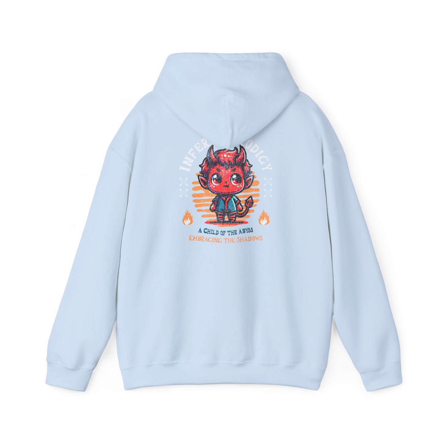 Hooded Sweatshirt with &quot;Inferno Prodigy&quot; Devil Figure Design