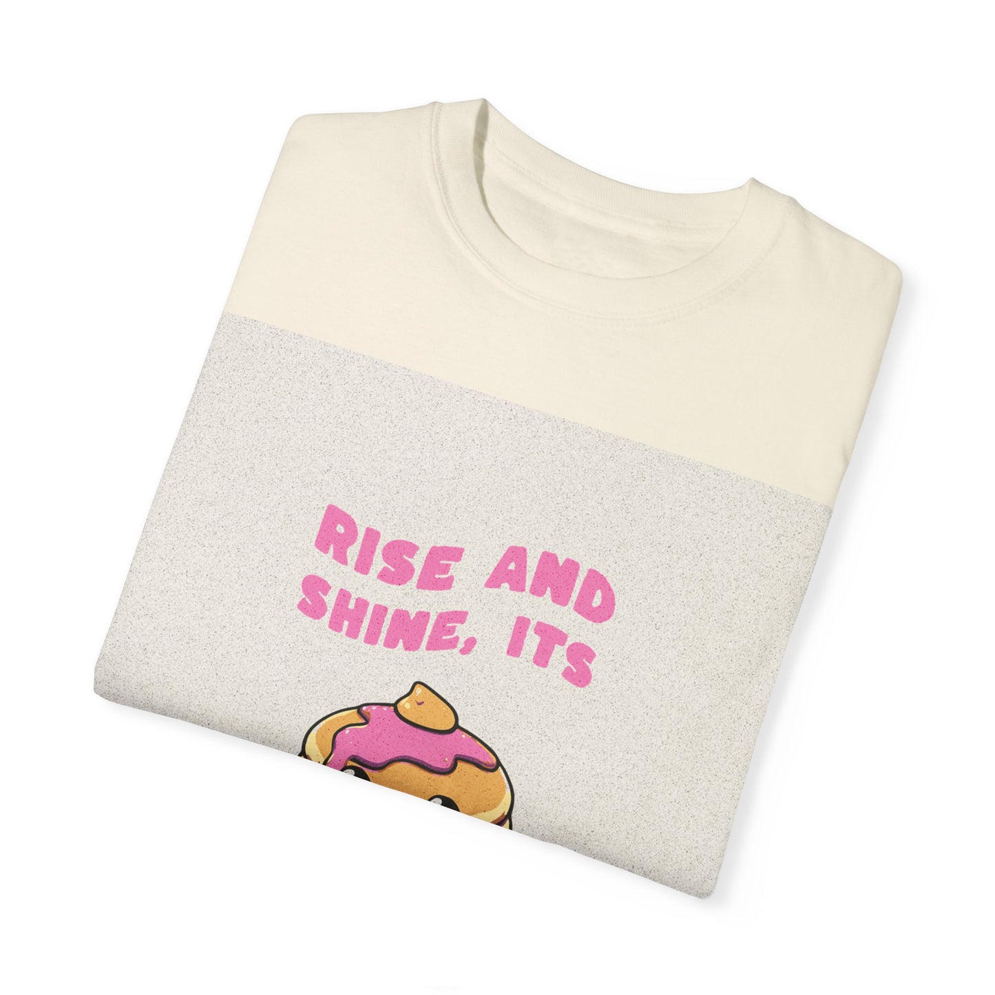 Garment-Dyed T-shirt with Rise and Shine, Its Pancake Time Design