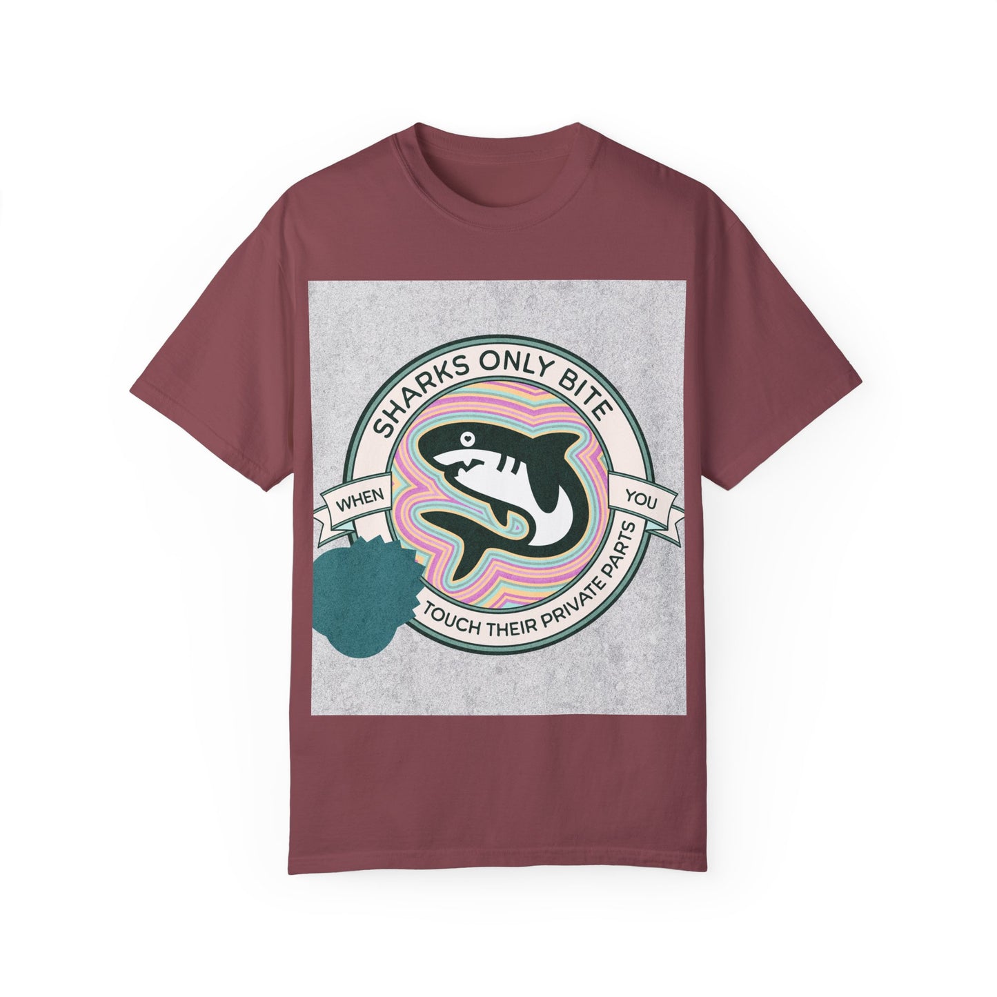 Shark Graphic Tee - Sharks only bite when you touch their private parts